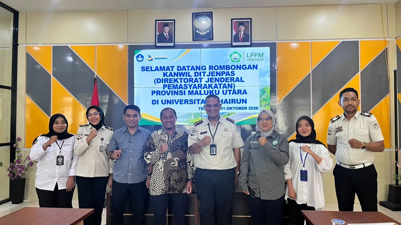 PENJAJAKAN KERJA SAMA ANTARA LPPM UNIVERSITAS KHAIRUN DAN KANTOR WILAYAH DIREKTORAT JENDERAL PEMASYARAKATAN PROVINSI MALUKU UTARA