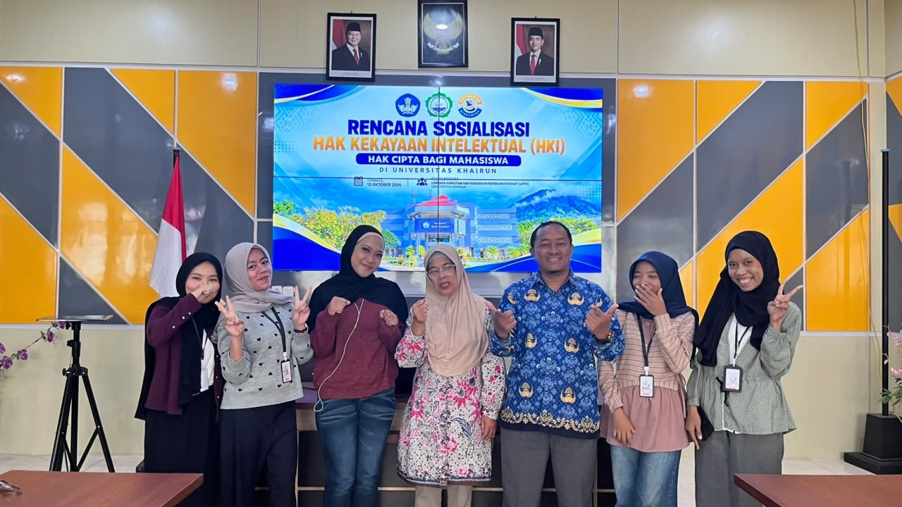 RENCANA SOSIALISASI HAK KEKAYAAN INTELEKTUAL (HKI) HAK CIPTA BAGI MAHASISWA UNIVERSITAS KHAIRUN.